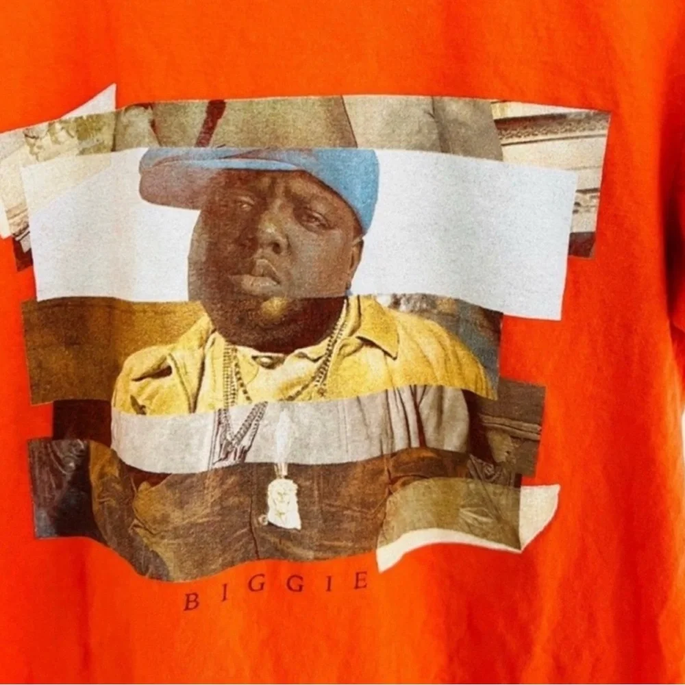 Notorious Orange Biggie Portrait Tee Small